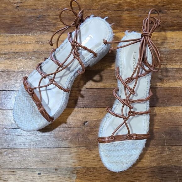 Revolve Larroude Coco Sandal in Caramel - Picture 9 of 10